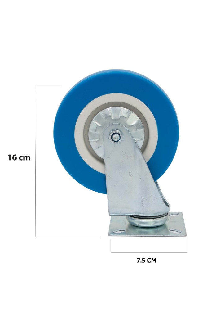 Castor Swivel Wheel 5" - Light Blue