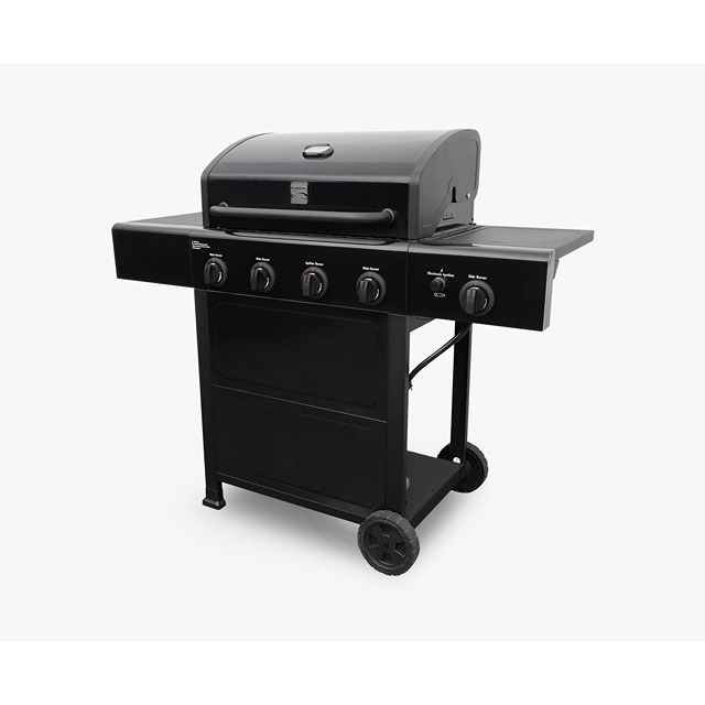 Kenmore 4 Burner W/Side Burner Grill - Black & Gloss Black Lid