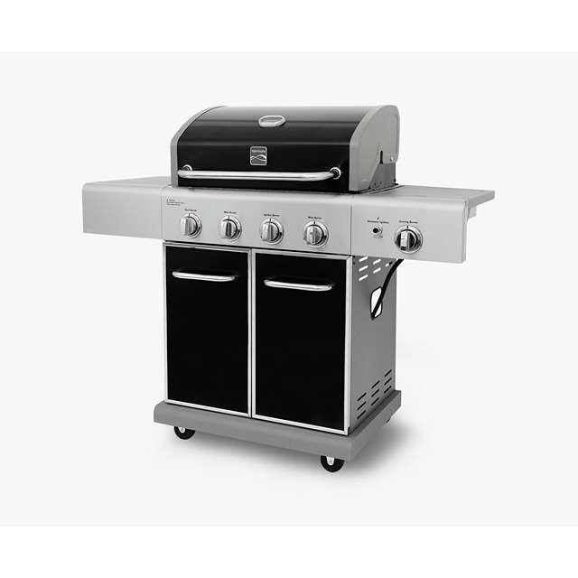 Kenmore 4 Burner W/Side Burner Grill  - Black & Stainless Steel