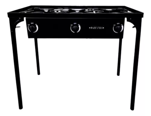 Lotus 3 Burner Gas Stove on Pedestal