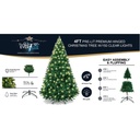 Pre-Lit Premium Hinged Christmas Tree 4Ft  W/150 Lights - Clear 