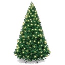 Pre-Lit Premium Hinged Christmas Tree 6Ft W/350 Lights - Clear 