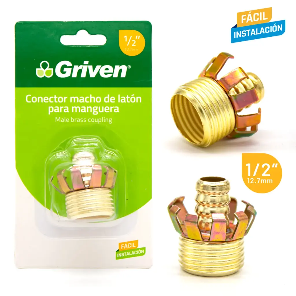 Griven Male Hose Connector 1/2"