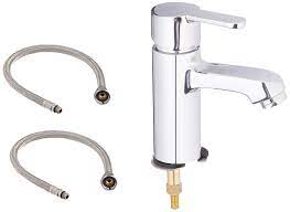 CERA  Victor Single Lever Basin Mixer W/ Braided Connection Pipe (W/O Pop-Up) 18"