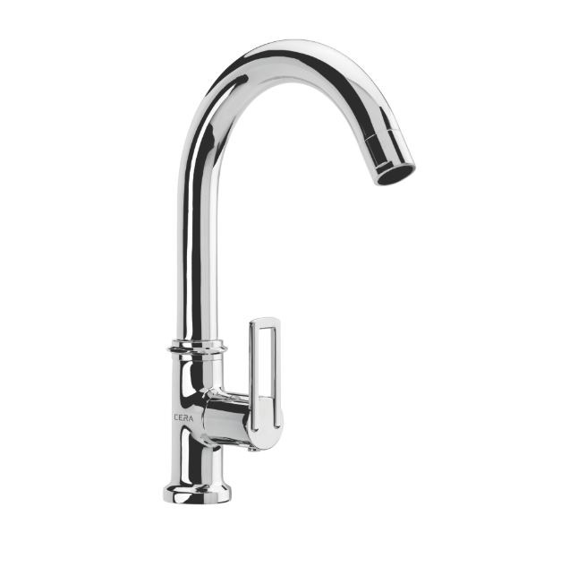 CERA  Topaz Sink Cock Tap (Table Mounted) W/ Long Swivel Spout 7”