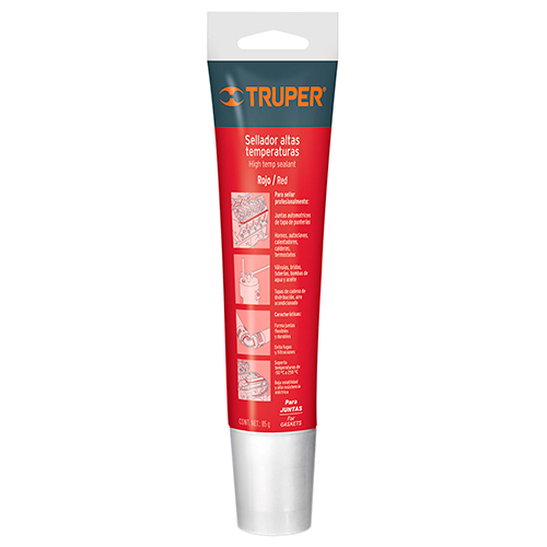 Truper  Hi Heat Silicone - Red 3oz