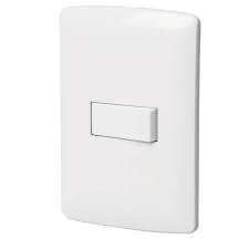 Volteck Single Rocker Switch W/ Wall Plate - White