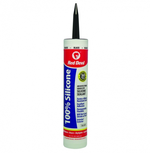 RedDevil 100% Silicone Architectural  Sealant Cartridge - Black 9.8 oz