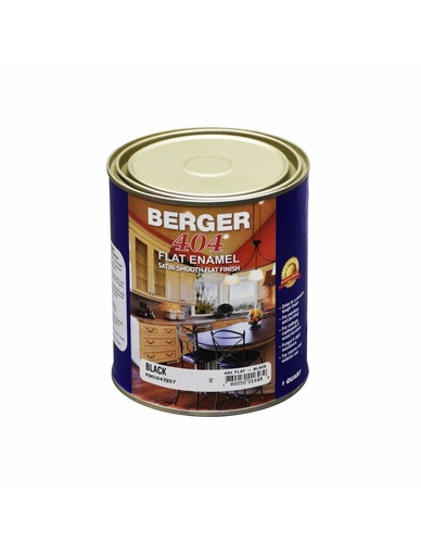 Berger Flat Enamel - Black 1 Quart