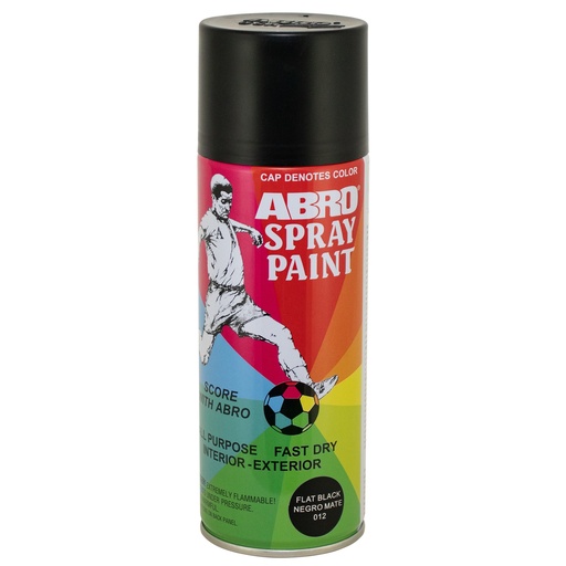 Abro Spray Paint 8oz - Flat Black