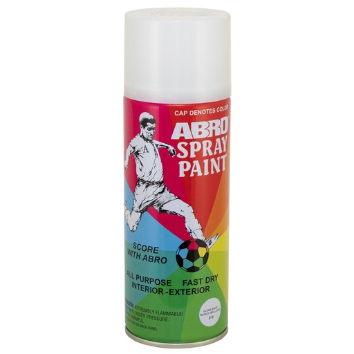 Abro Spray Paint Gloss 8oz - White