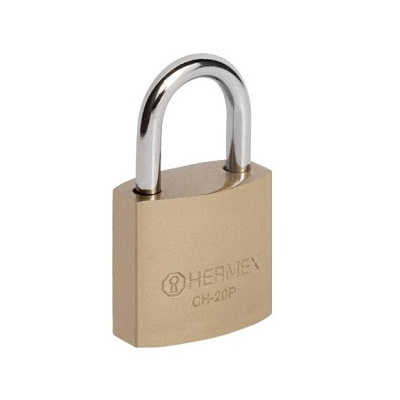 Hermex Padlock - Brass 20mm 