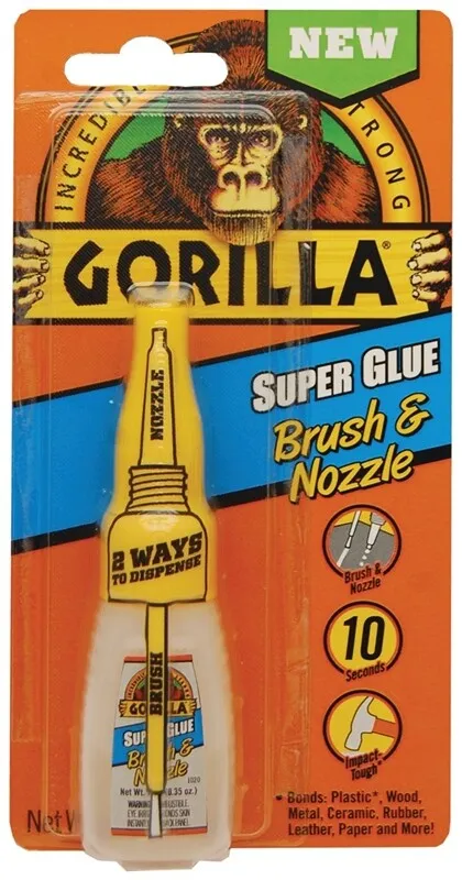 Gorilla Super Glue Brush & Nozzle 10g 