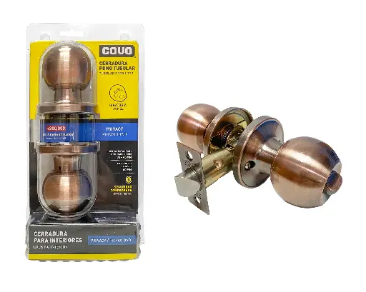 Covo Tubular Door Lock - Antique Copper