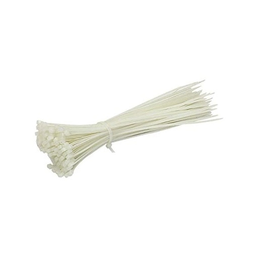 Alcor Cable Ties - White 4″ x 2.5mm, 100pcs