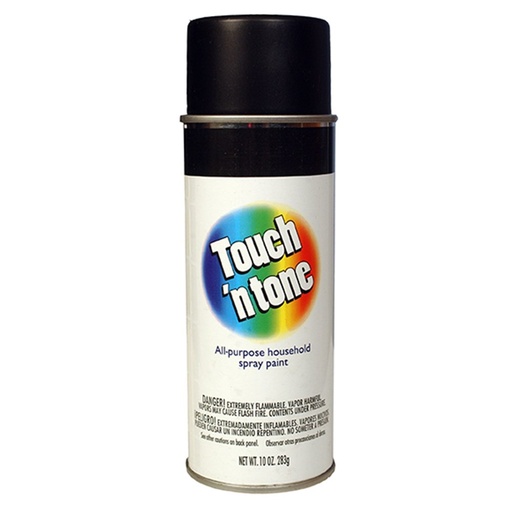 Rust-Oleum Touch N Tone Spray Paint - Flat Black 10oz 