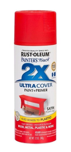 Rust-Oleum  2X Spray Paint 12oz - Satin Poppy Red