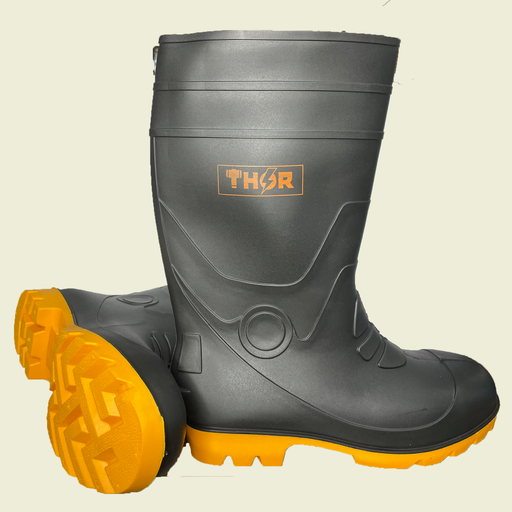 Thor   Steel Tip Boots Tall Size 6