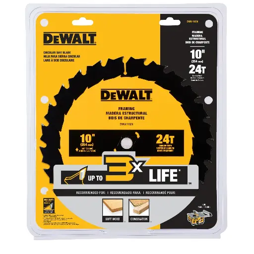 DeWalt Circular Saw Blade 10" 24t 1/14