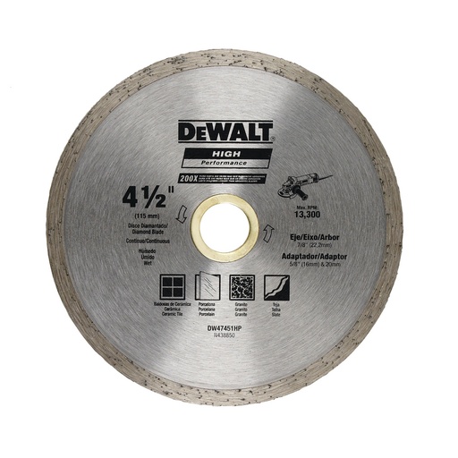 DeWalt Continuous Diamond Blade 4 1/2”