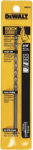 DeWalt Drill Bit - Rock Carbide 3/16” x 6”