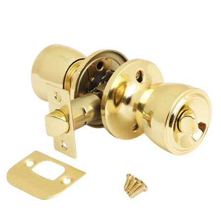 Yale Lock Entrance Knob - Polished Brass