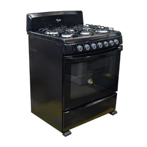 Whirlpool 6 Burner Gas Stove - Black 30"