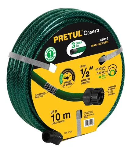 Truper  Garden Hose 1/2” x 33’ 3ply