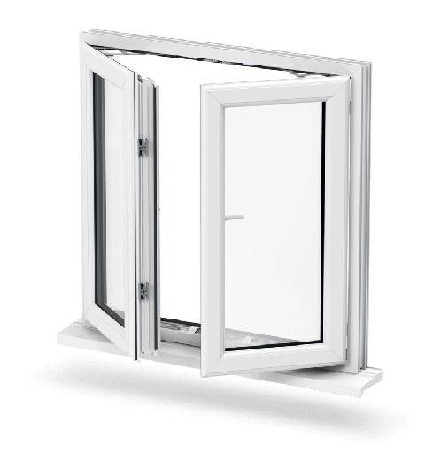 UPVC Window Casement French - White W2 36"H x 48"W (Double)