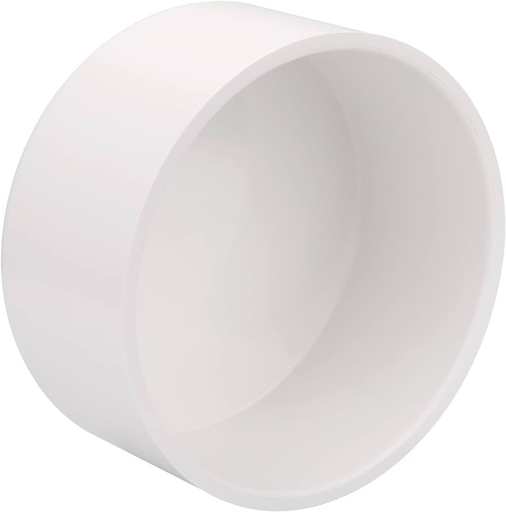 PVC 1/2 Round End Cap 6"