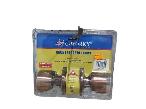 G Workx Knob Entrance Door Lock - Antique Copper