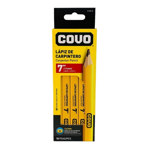 Covo Carpenter's Pencil 7" 10Pcs 