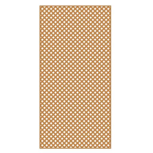 Plastic Privacy Lattice 1" x 4' x 8' - Walnut