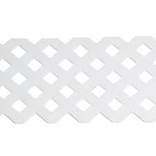 Plastic Privacy Lattice 1" x 4' x 8' - White 