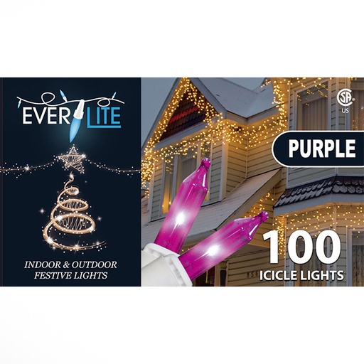 Icicle String Lights 100Ct - Purple 