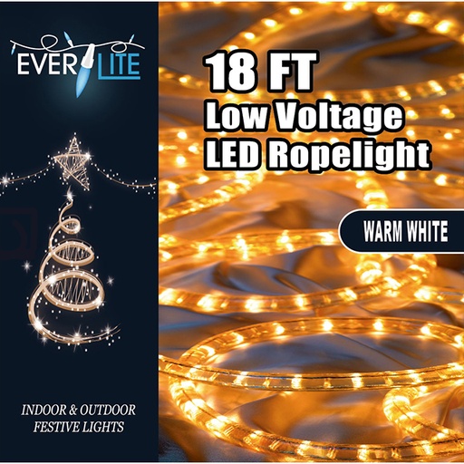 LED Rope Light 18' - Warm White 