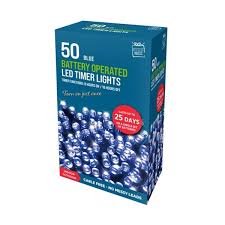 LED Timer Lights 50Ct - Blue