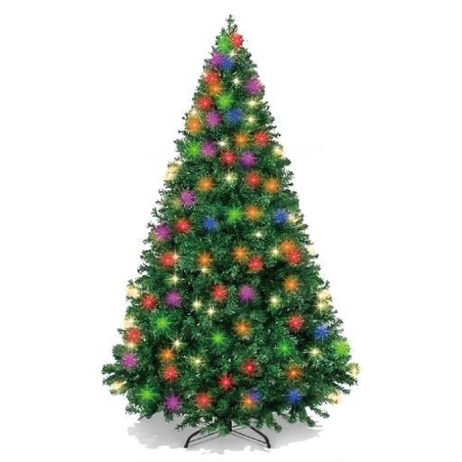 Pre-Lit Premium Hinged Christmas Tree 4Ft W/150 Lights - Clear Multi