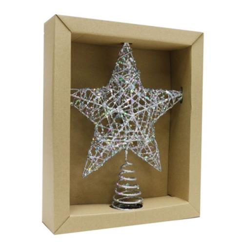 Glitter Star Topper 30cm - Silver