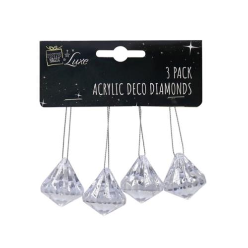 Acrylic Diamond Décor 2.5Cm 4Pcs