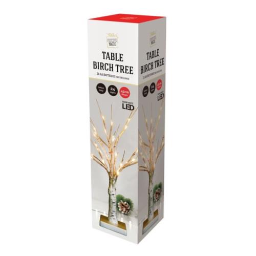 LED Table Top Birch Tree 45cm